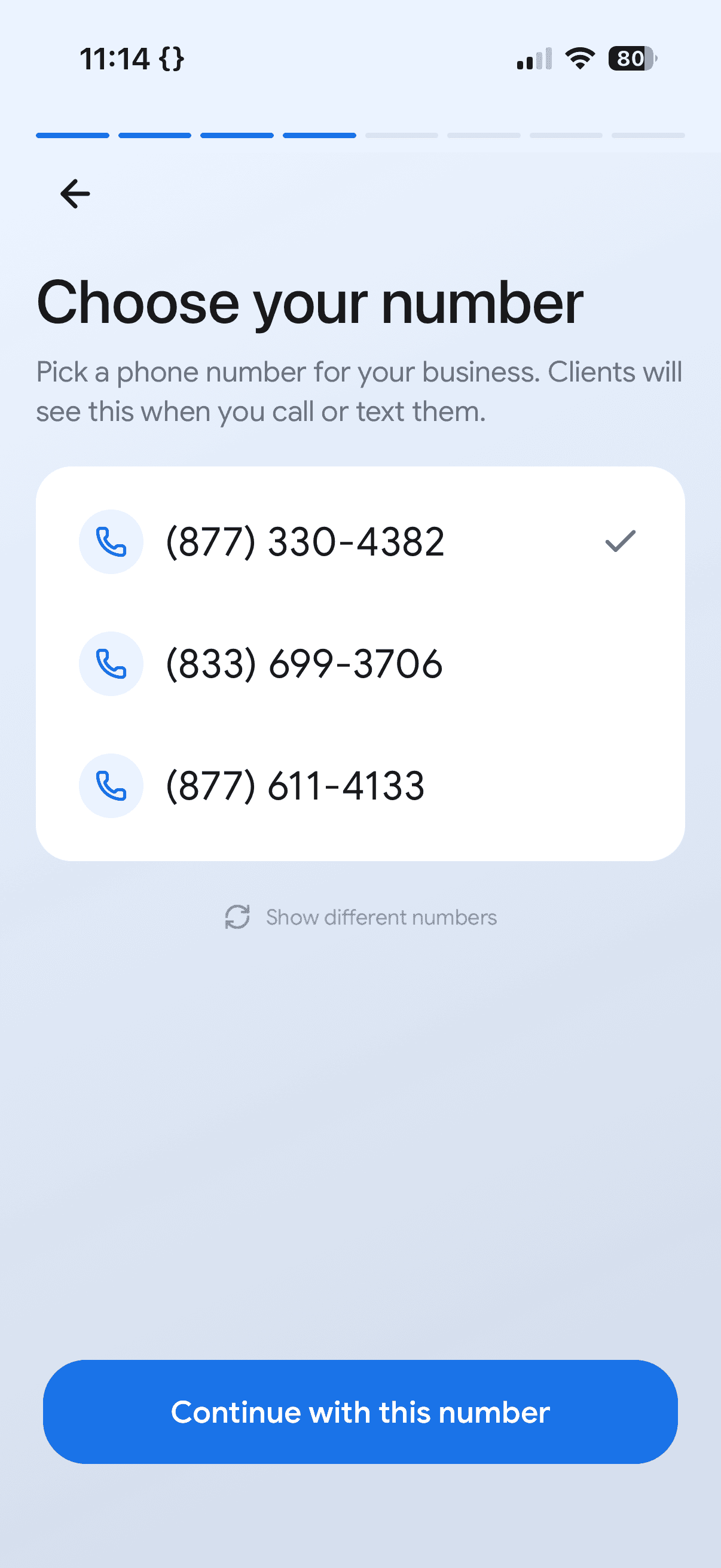 Your own business number